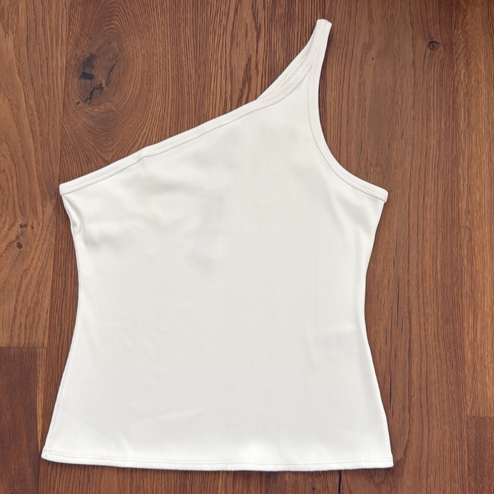 WHBM FORME Rib One-Shoulder Tank Top - Picture 6 of 9